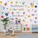 thumbnail image 5 of Calcomanías de pared con frases inspiradoras y coloridas, pegatinas de pared con huellas de manos y salpicaduras de pintura, calcomanías de pared con frases positivas, 5 of 6