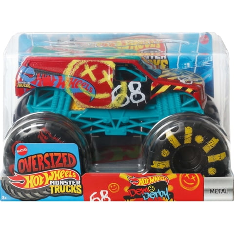 Camión De Juguete Hot Wheels Monster Trucks 1:24 Fundido A Presión Durante Más De 3 Años