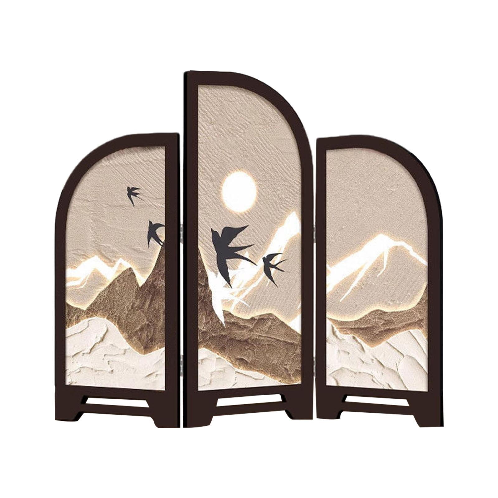 Bothyi - Biombo De Mesa Decorativo Biombo Plegable De Escritorio Biombo Plegable Estético Mini Estilo D