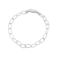 Fershop - Pulsera De Plata Ovalada Torcida