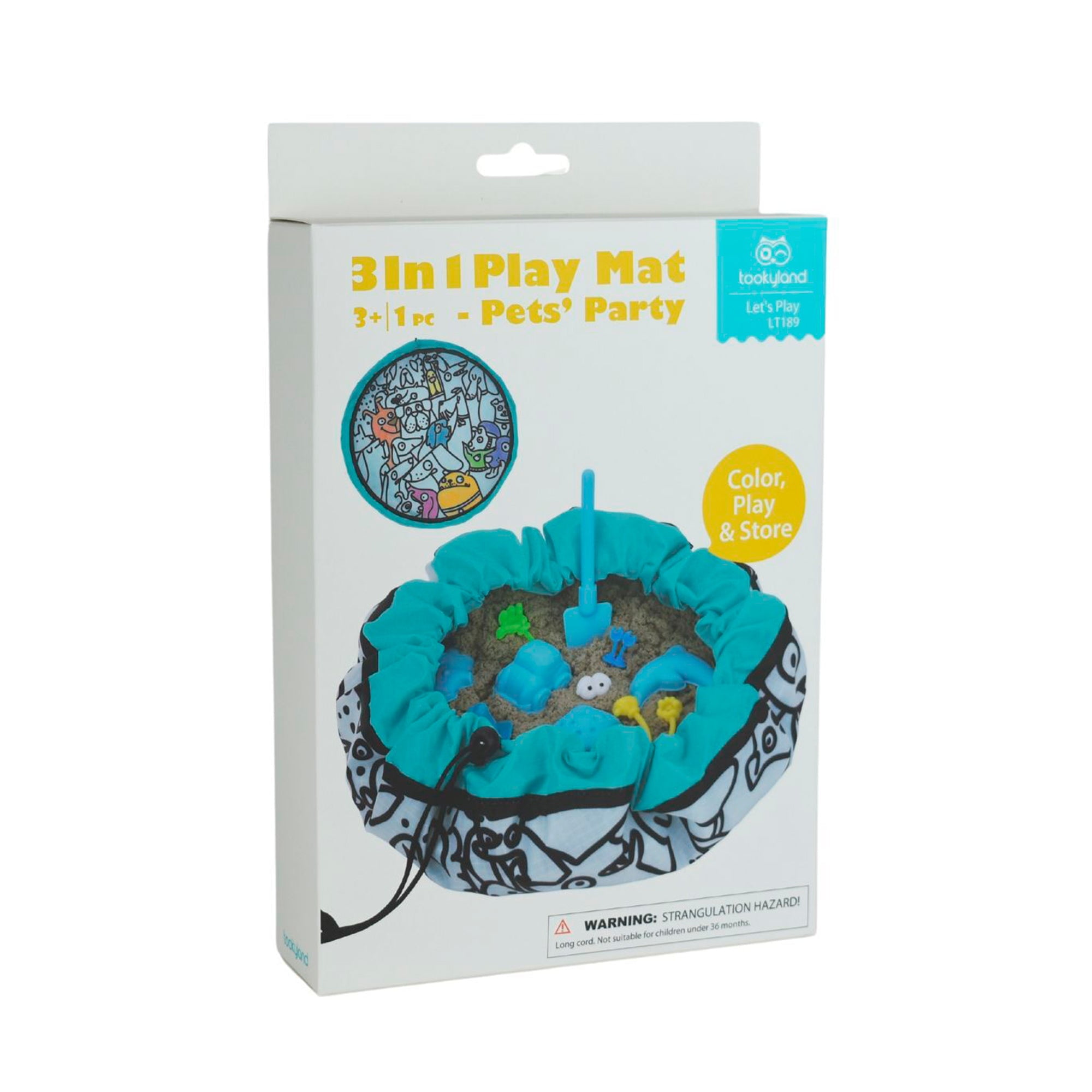 Alfombra De Juego 3 En 1 Animales Tooky Toy