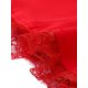 thumbnail image 5 of INSPIRE CHIC Camisa Victoriana para Mujeres Regreso a Clases Cuello de Corazón Manga Abullonada Halloween Blusa Gótica con Cordones S Roja, 5 of 6