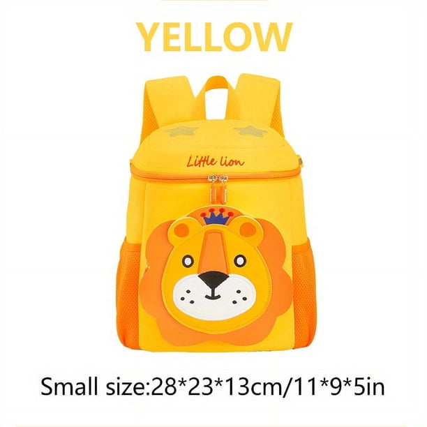 Kindergarten Elementary School Cartoon Schoolbag Boys Girls Cute Lion Backpack Waterproof Lightweight Large Capacity Spine Protection Schoolbag School Season Gift