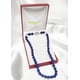 thumbnail image 1 of Collar Perla Azul 10mm 45cm Broche Timón Acero 316l, 1 of 3
