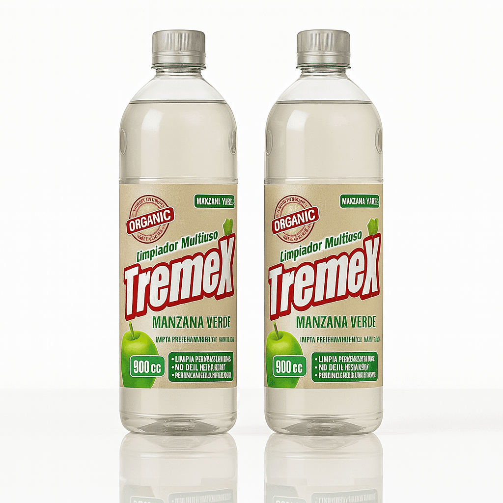 Pack X2 Limpiador De Pisos Tremex Exoactivo Manzana Verde 900cc – Limpieza Natural Y Fresca