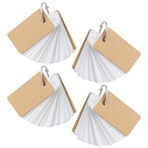 Bothyi - Mini Easy Flip Flash Cards Tarjetas De Notas De Estudio School Home Notepads Kids Diy White