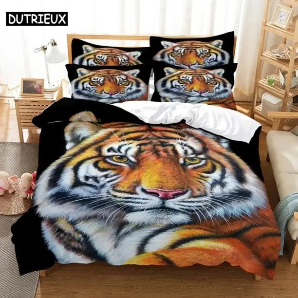 Tiger Bedding Set Duvet Cover Set 3d Bedding Digital Printing Bed Linen Bedding Set Fashion Design Bed Sheets