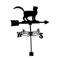 Ioensy - Instrumento De Medición De La Dirección Del Viento De La Veleta De Hierro Forjado Para El Gato Del Césped Del Jardín