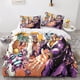 thumbnail image 2 of Juego de funda nórdica JoJo Bizarre Adventure, funda de edredón, funda de colcha, juego de ropa de cama de microfibra suave para adultos, adolescentes y niños, juego de 3 piezas con cremalle, 2 of 3