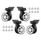 thumbnail image 4 of Equipaje Maleta Ruedas Maleta de viaje Ruedas Izquierda y derecha Rotación de 360 grados Ruedas giratorias de doble fila para portador Maleta de viaje , 4 piezas sin freno, 4 of 5