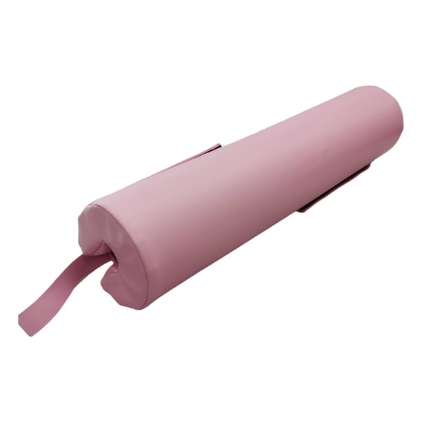 Almohadilla de apoyo para sentadillas con barra de cuero sintético para press de banca, cómoda almohadilla de empuje de cadera portátil de 43 x 9 cm, Rosa
