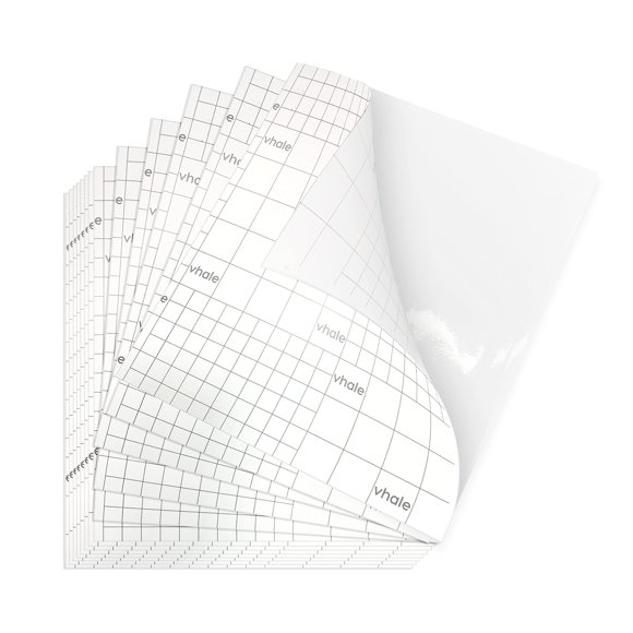 Hoja autolaminable VHALE brillante transparente 7 x 8 pulgadas, paquete de 20
