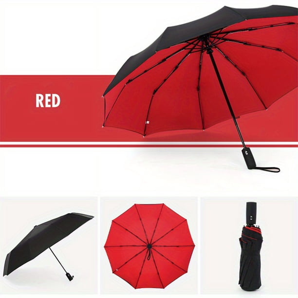 Simple Automatic Windproof Umbrella Double Layer Large Umbrella