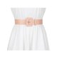 thumbnail image 4 of INSPIRE CHIC Cinturones Puros para Damas de Talla Grande, Cinturón de Cintura Ancho con Hebilla Rectangular Ajustable para Vestido 35.04-41.34" Rosa, 4 of 4
