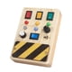 thumbnail image 4 of Tablero ocupado para niños pequeños, material didáctico, madera con botones de interruptor de luz, actividades del tablero de interruptor LED, tablero vocero, 4 of 5