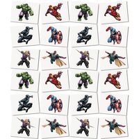 Tatuajes Temporales Unique Avengers, 24 Unidades, Surtido