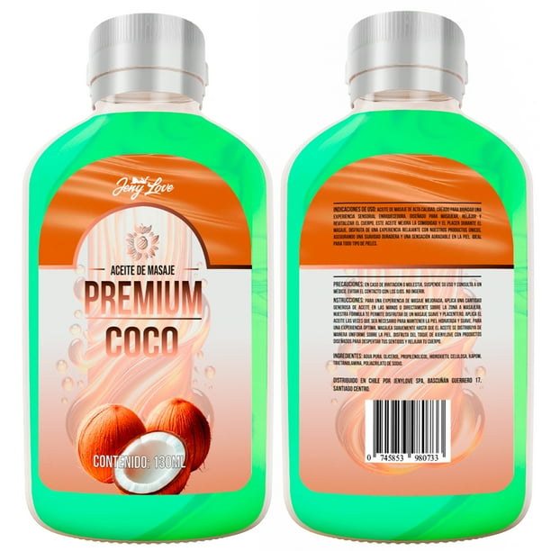 Aceite de Masajes Íntimo Premium Aroma a Coco 130ml Lider