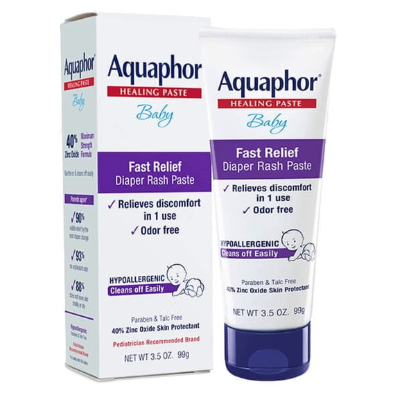 Pasta para dermatitis del pañal Aquaphor Baby, tubo de 100 ml
