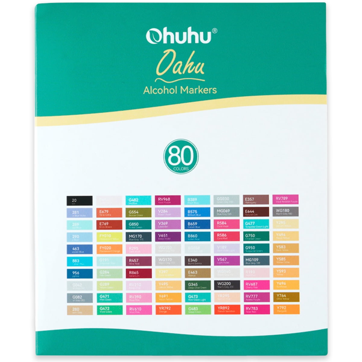 Marcadores Al Alcohol Ohuhu Set 80 Colores + 1 Blender