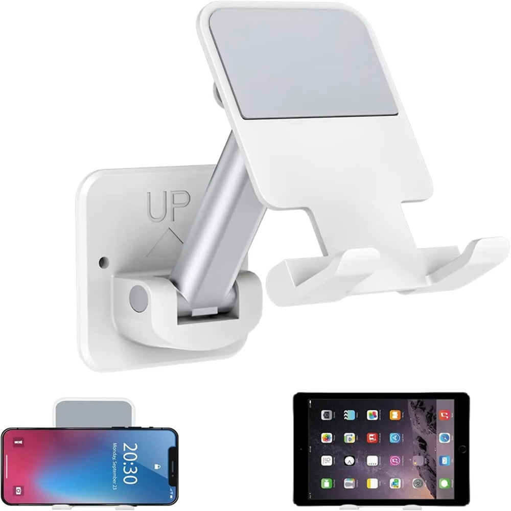 Genérico - Soporte De Pared Ajustable Para Tablet Con Brazo Extensible Para Ipad Iphone 4-12 Pulgadas Soporte Universal Para Teléfonos Móviles-blanco