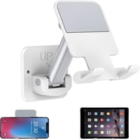 Genérico - Soporte De Pared Ajustable Para Tablet Con Brazo Extensible Para Ipad Iphone 4-12 Pulgadas Soporte Universal Para Teléfonos Móviles-Blanco