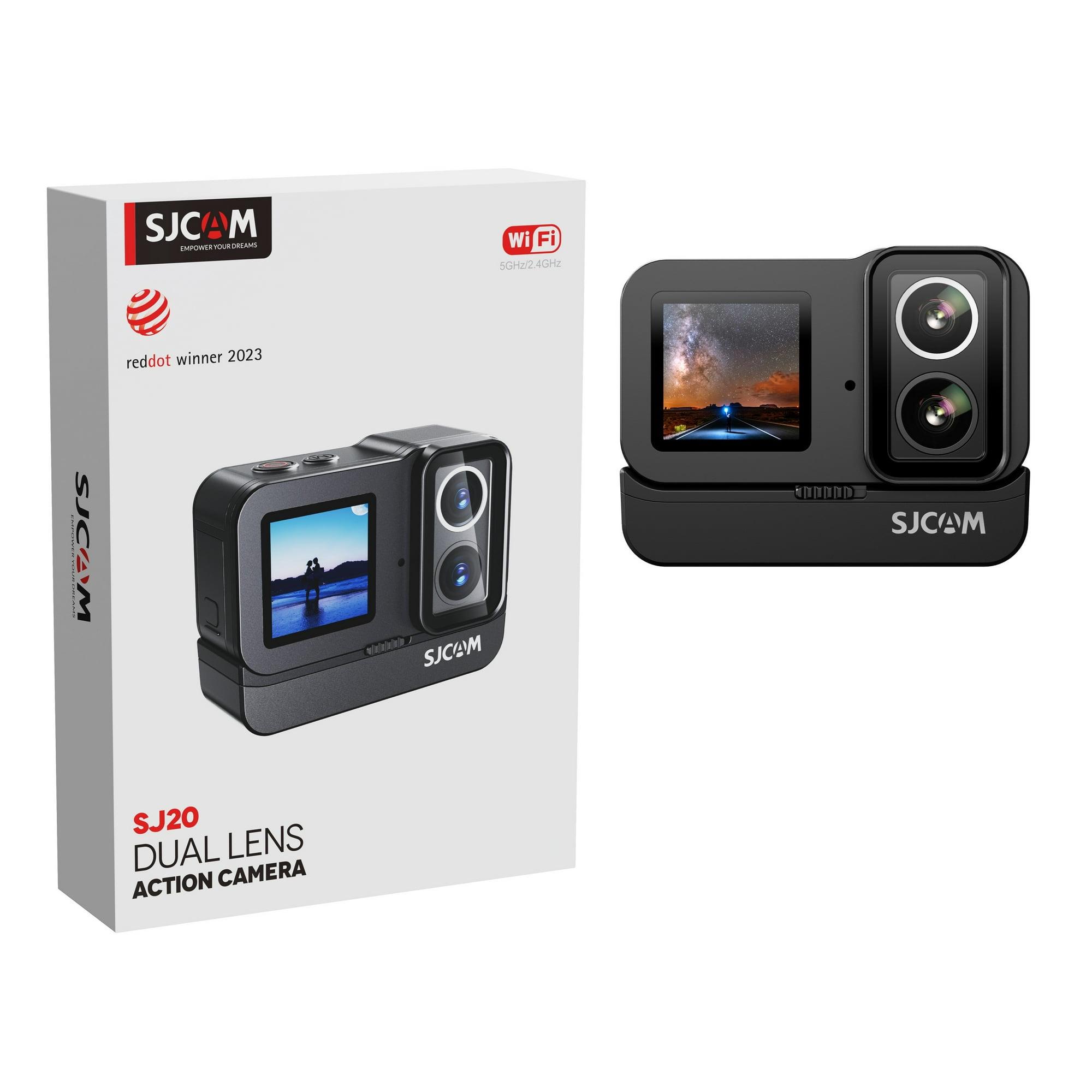 Cámara Deportiva Sjcam Sj20 Doble Lente 20mp 4k Gyro Wifi Impermeable 30m