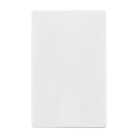 Placa ciega ENERLITES de 1 módulo, 12 x 7,5 cm, sin tornillos, blanca