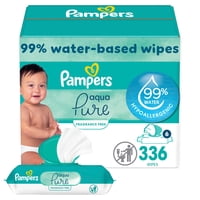 Toallitas Para Bebés Pampers Aqua Pure Sensitive 99% De Agua 336 Unidades