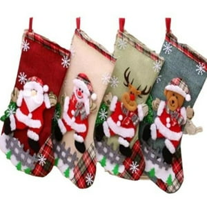 Bohemik - Pack 4 Botas De Navidad Aplicación Navideños