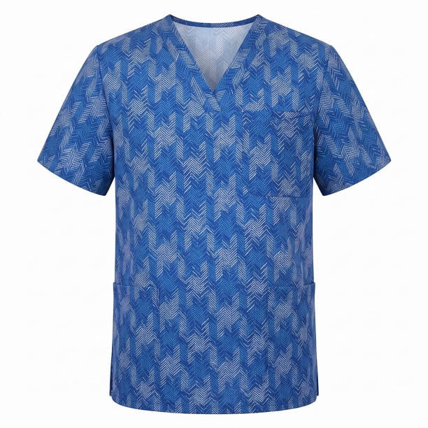 Delantal elasticado hombre tela estampada. Combina con Celeste - Art. 626