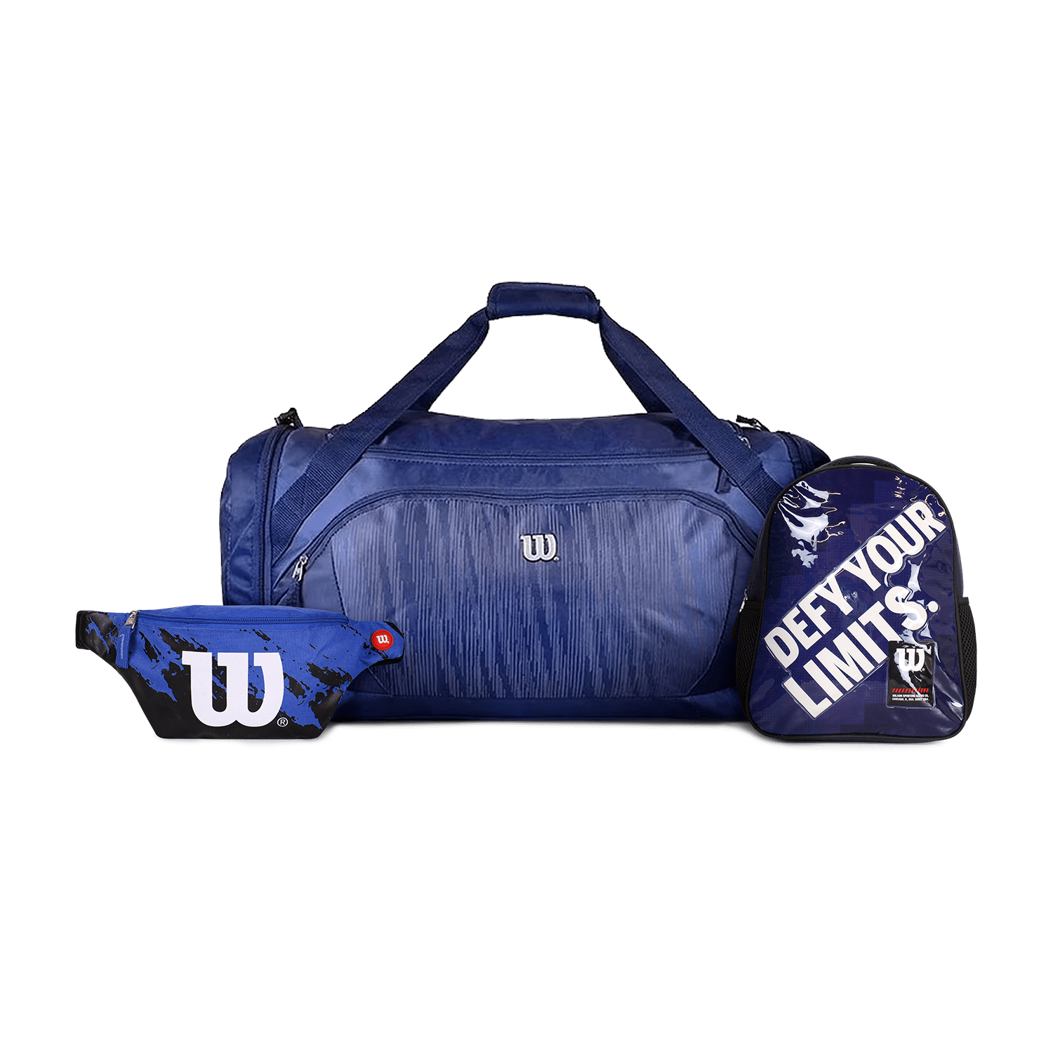 Pack Wilson Bolso Bolt + Mochila Logan + Banano Apolo Azul