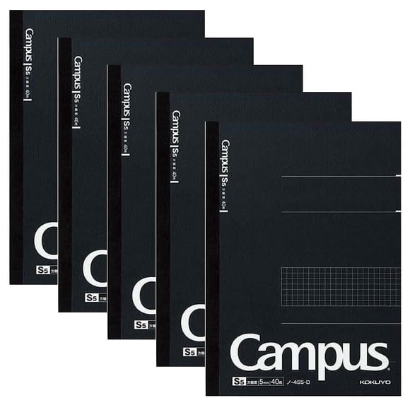 Cuaderno Campus B5 KOKUYO, cuadriculado de 5 mm, 40 hojas, paquete de 5
