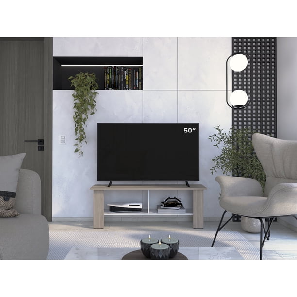 Rack TV 50" Navia Bardolino Y Blanco 42x120x31 Cm