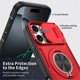thumbnail image 5 of Funda for iPhone 16 Pro de 6.3 Pulgadas, Cubierta de Cámara Deslizante Incorporada y Soporte Giratorio Anillo de 360 ° Resistente a Golpes Funda Protectora, Rojo, for iPhone 16 Pro, 5 of 8