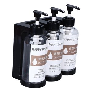 Bothyi - Dispensador De Jabón Líquido Para Manos, Dispensador De Jabón Para Manos, Para Baño, Granja, Inodoro, Transparente, 3 Ranuras