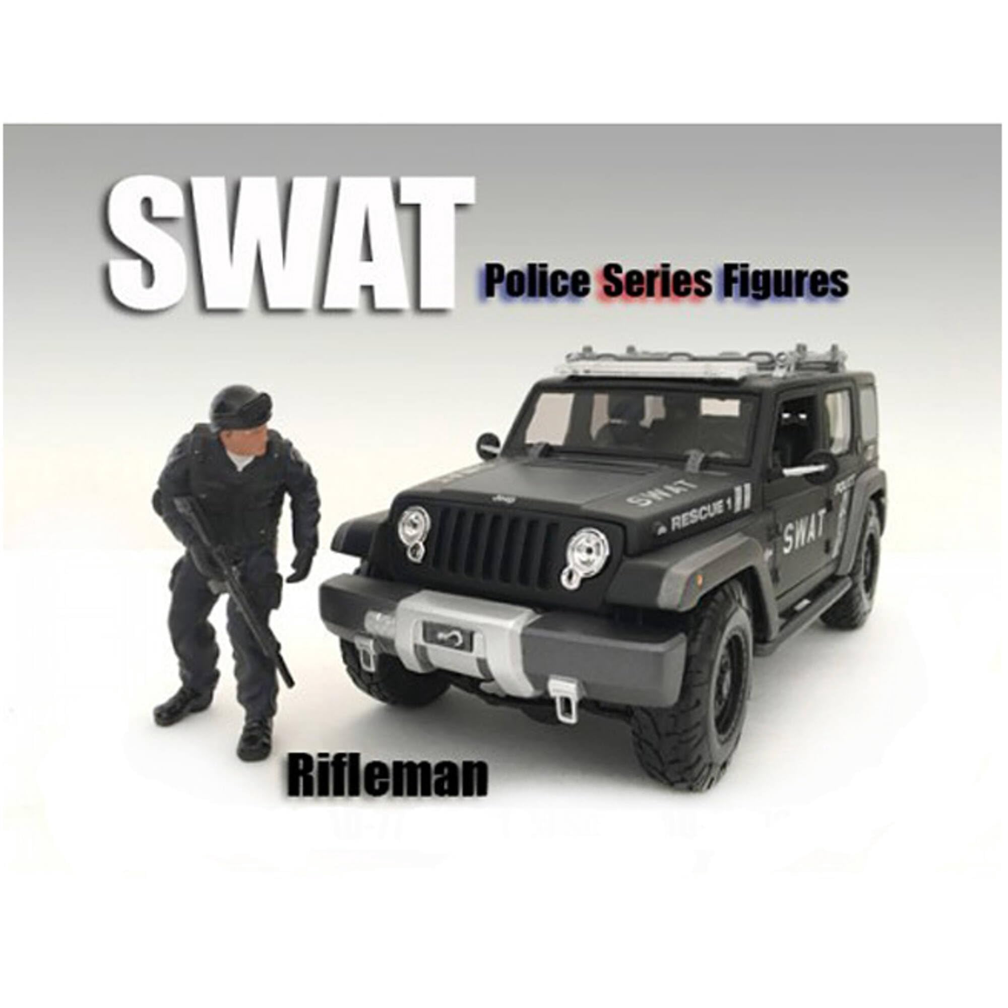 Figura American Diorama, Fusilero Del Equipo Swat, Escala 1:24, 7,5 Cm