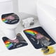 thumbnail image 4 of GATO NYAN-theme 4-Piece Shower Curtain Set with Rugs, Waterproof Bathroom Decor Set Includes Bath Mat, U-Shaped Rug, Toilet Lid Cover and Curtain with Hooks, 4 of 6