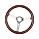 thumbnail image 2 of Accesorio para volante de coche de 38 cm, madera, 6 agujeros, diseño vintage, aleación de aluminio, piezas modificadas para simulación de conducción., 2 of 5