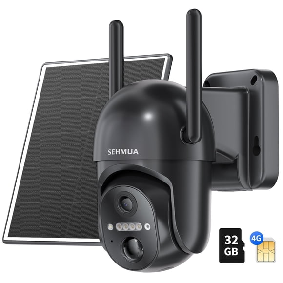 Cámara de seguridad solar SEHMUA 4G LTE Cellular 2K Night Vision