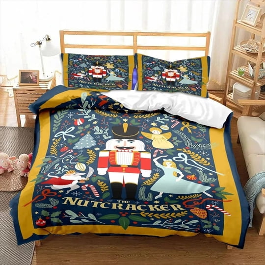 Yingd - Nutcracker Duvet Cover Set Christmas Bedding Setroyal Guarder Comforter Cover New Year Festival Quilt Cover