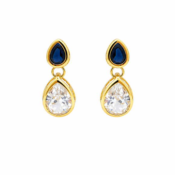 Aros Riviera con Baño de Oro 18K