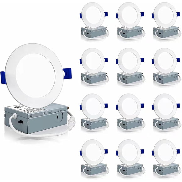Luz Led Empotrada 4 Pulgadas 12 Pack 3cct 750lm Dimerizable Ic