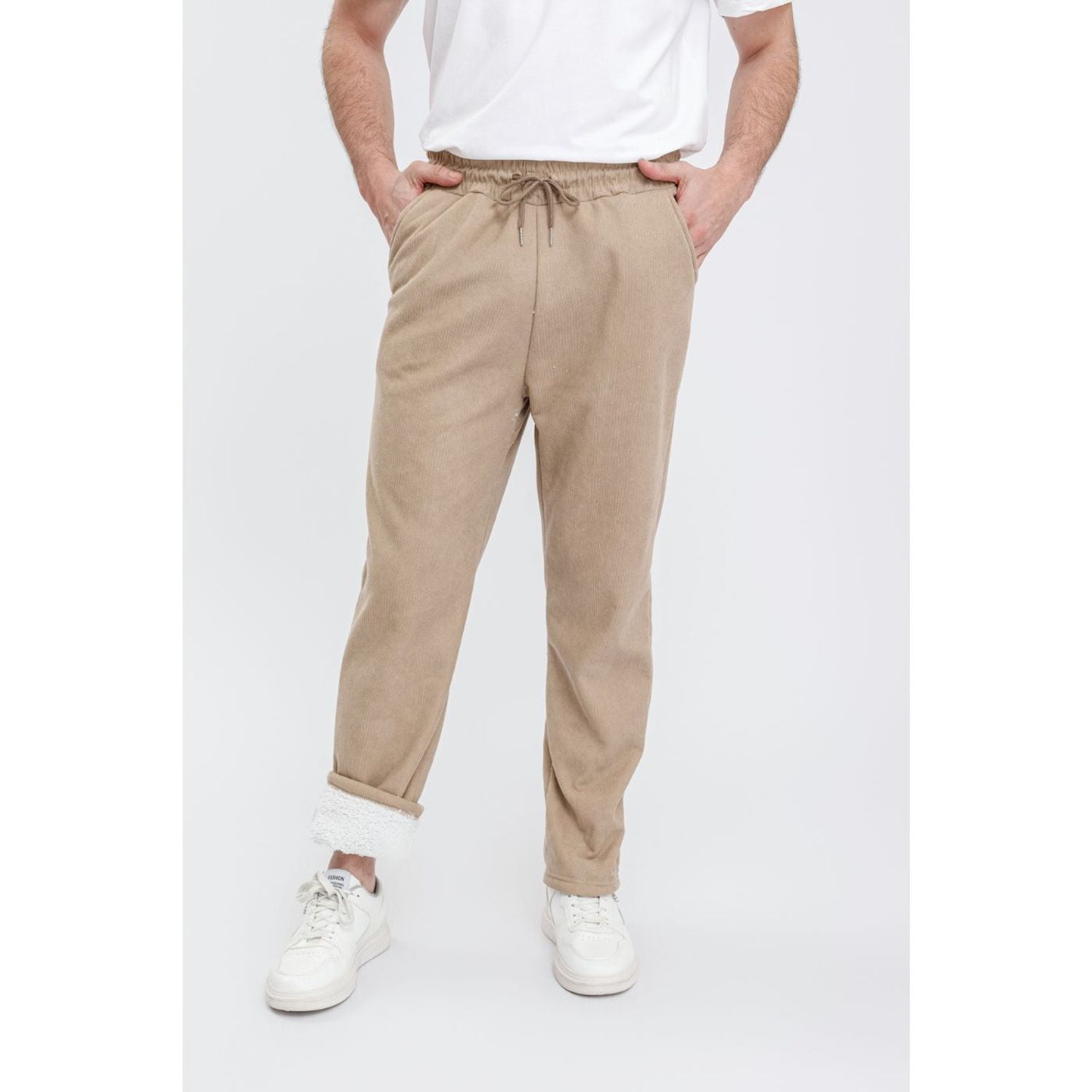 Likeshop - Pantalón Recto Hombre Cotelé Interior Frisado Excelente Calidad 7120