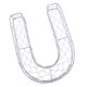 thumbnail image 4 of Alfabeto hierro alambre guirnalda marco suculento maceta metal plantador planta titular u, 4 of 5