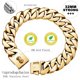 thumbnail image 4 of Collar para perro txprodogchains 41‑66 cm, cadena de 32 mm, dorado estilo cubano, 4 of 6