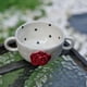 thumbnail image 3 of Tazón de sopa de lunares, taza de sopa de porcelana de 4,5 pulgadas, hermoso tazón de sopa con mango, cerámica de Seguridad blanca, Rosa Roja 3d, adecuado para microondas y hornos, 3 of 6