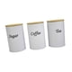 thumbnail image 2 of Juego de botes de almacenamiento herméticos, botes de café, té, azúcar, contenedores de almacenamiento, tarros para especias, harina, encimera de coci Blanco, 2 of 5