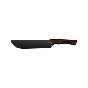 Cuchillo Para Carne Tramontina Churrasco Black Con Lámina De Acero Inoxidable Oscurecido Y Mango De Madera 8""