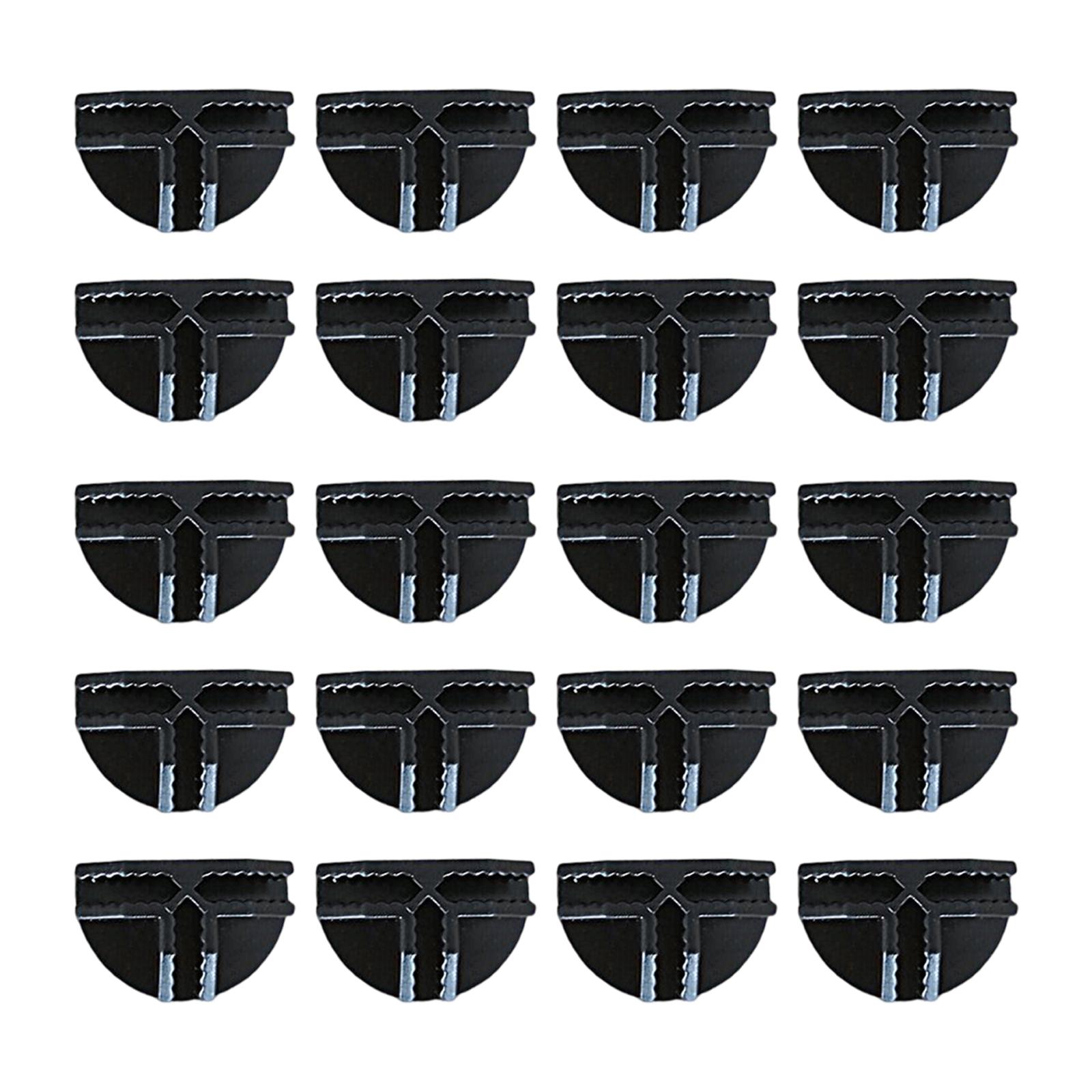 Magideal - Conectores De Rejilla De Armario De Almacenamiento, Piezas De Repuesto De Cubo, Cierre De Armario, Clip De Hebilla Para Estante , Semicírculo Negro