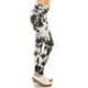 thumbnail image 2 of Saronite Leggings de Yoga de Cintura Alta con Estampado Floral Blanco y Negro (para Mujer), 2 of 4